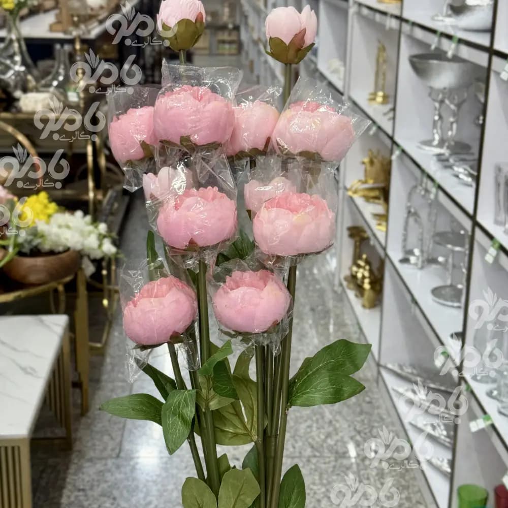 گل بلند شاخه پیونی 6 گل کد1052