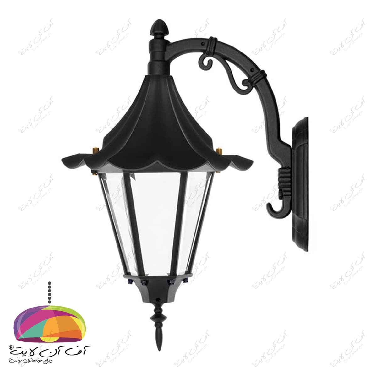 چراغ دیواری حیاطی مدل چتری شاخه کلاسیک2 شب تاب