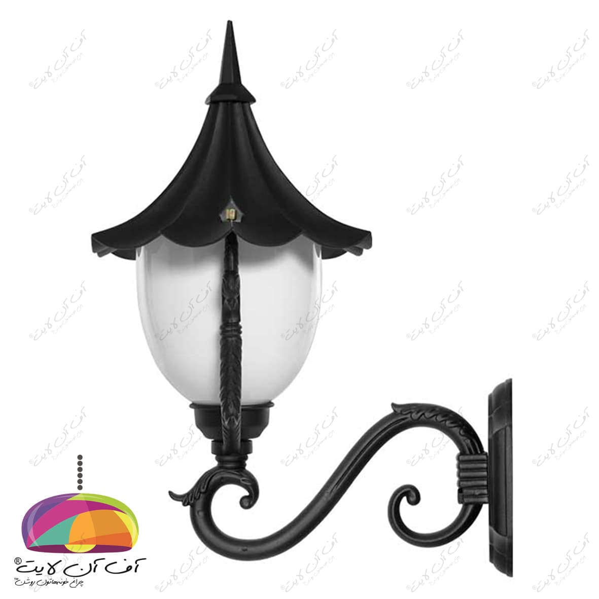 چراغ دیواری حیاطی مدل سلطنتی شاخه سناتور شب تاب
