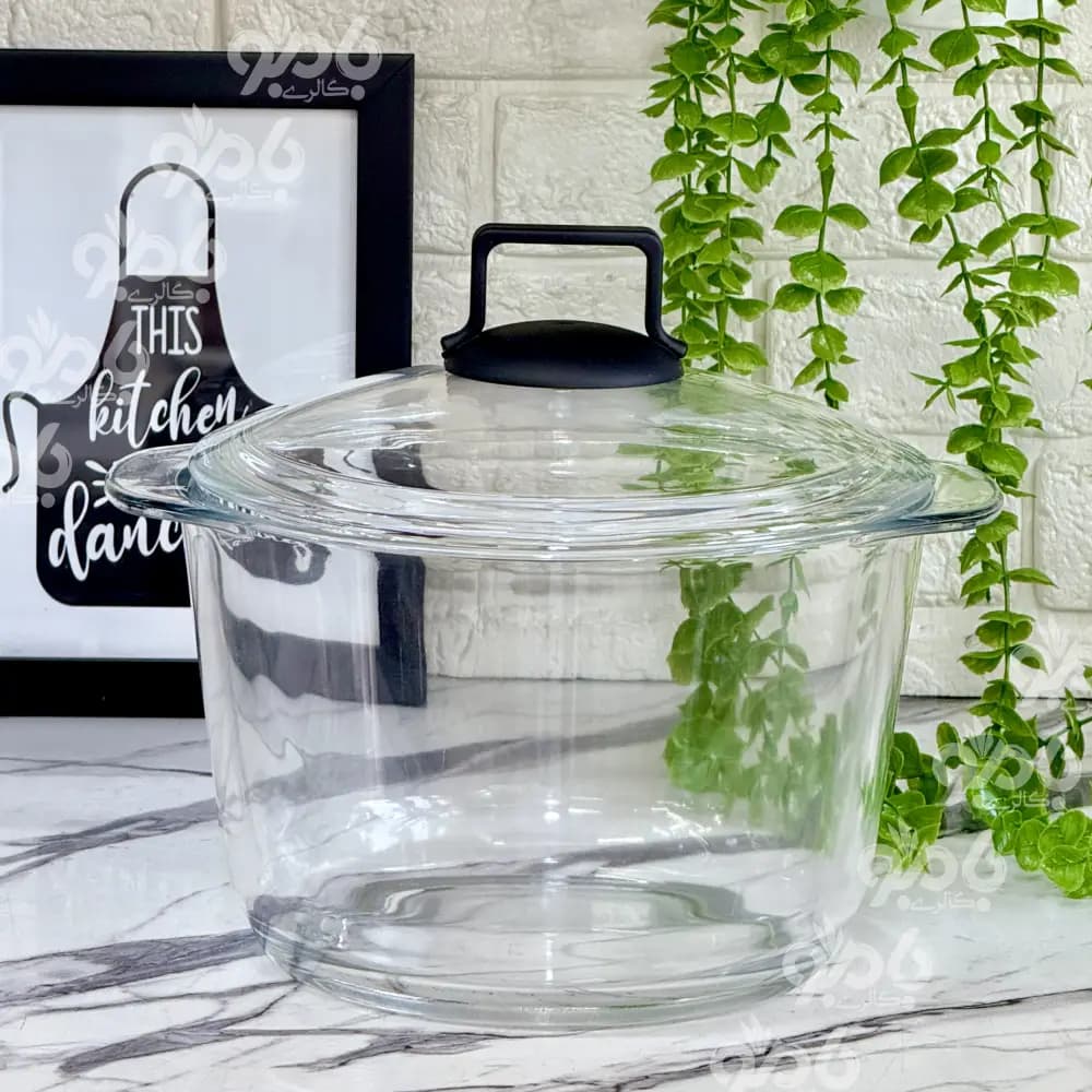 قابلمه شیشه ای درب دار تینا