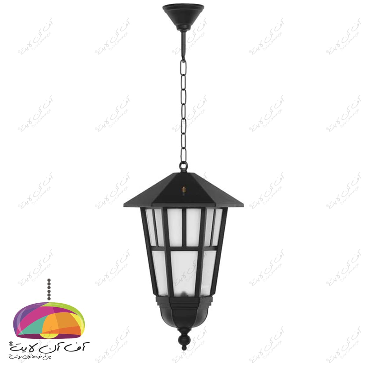 چراغ آویز حیاطی مدل وندا شب تاب