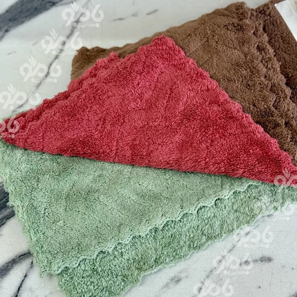 دستمال تنظیف 3عددی 30* 30 کد1672