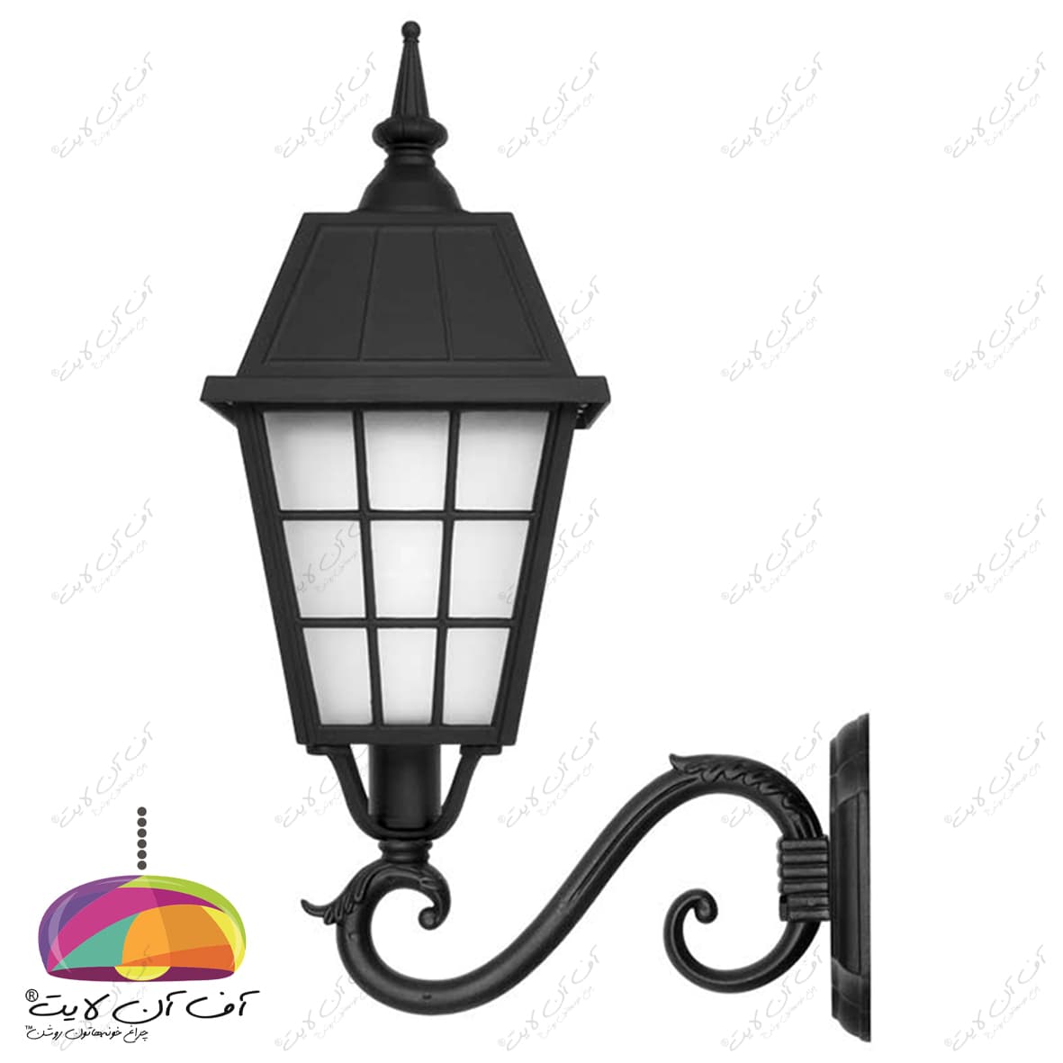 چراغ دیواری حیاطی مدل ونیز شاخه سناتور شب تاب