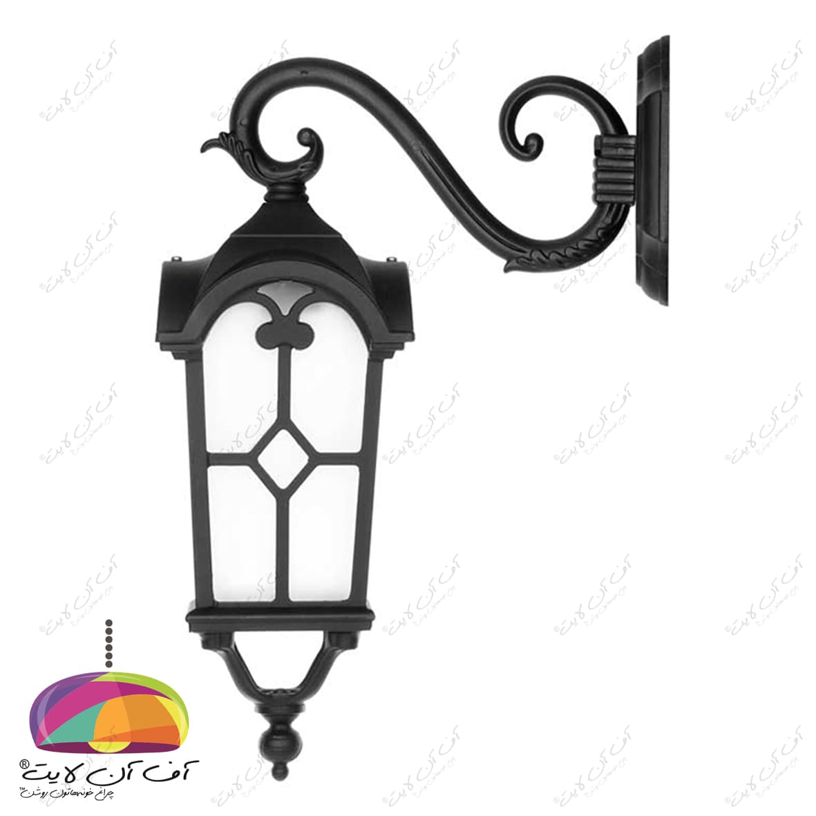 چراغ دیواری حیاطی مدل روشا شاخه سناتور2 شب تاب