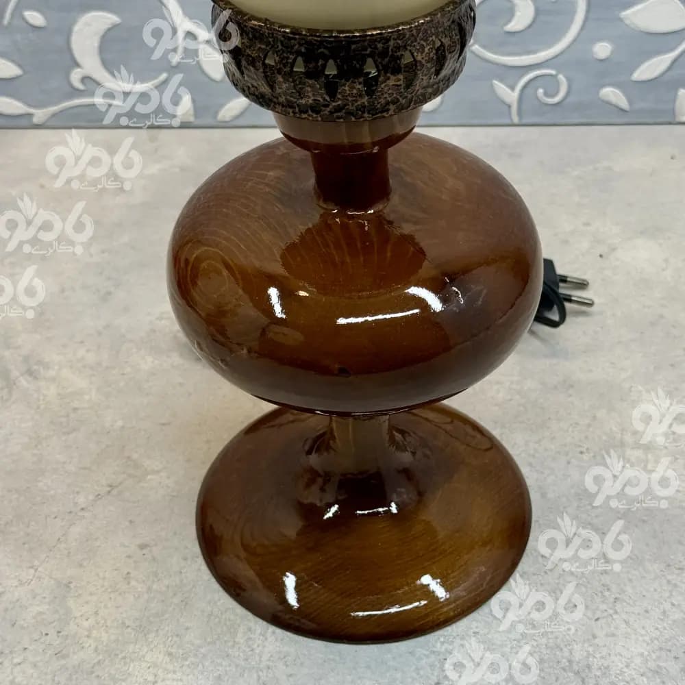 آباژور شمعدانی چوبی کد 014 — تصویر ۵