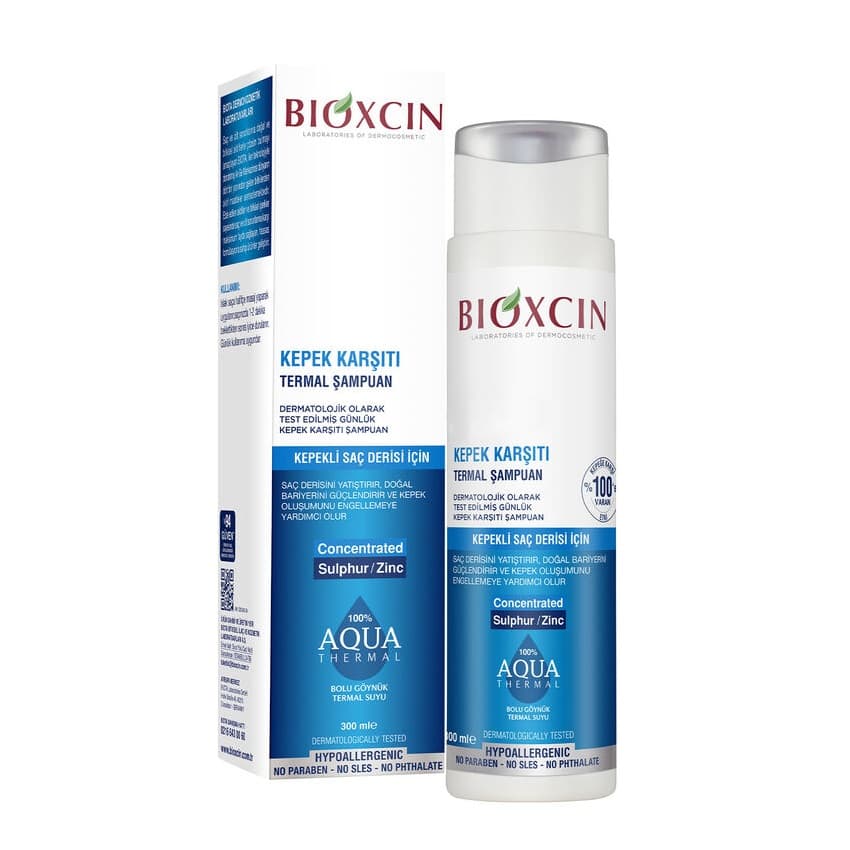 شامپو ضد شوره بیوکسین Aqua Thermal حجم ۳۰۰ میل اورجینال کاهش شوره و خارش، تقویتکننده و فاقد سولفات و پارابن