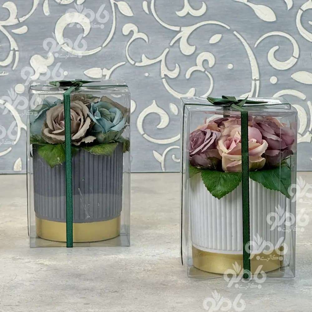گل وگلدان زیره طلایی جعبه طلقی 16485