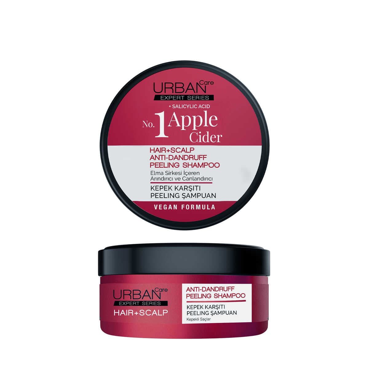 شامپو اسکراب اوربان کر سرکه سیب حجم ۲۰۰ میل اورجینال Urban Care Apple Cider Peeling Shampoo 200ml ضد شوره، تنظیم‌کننده چربی پوست سر، لایه‌بردار ملایم، وگان