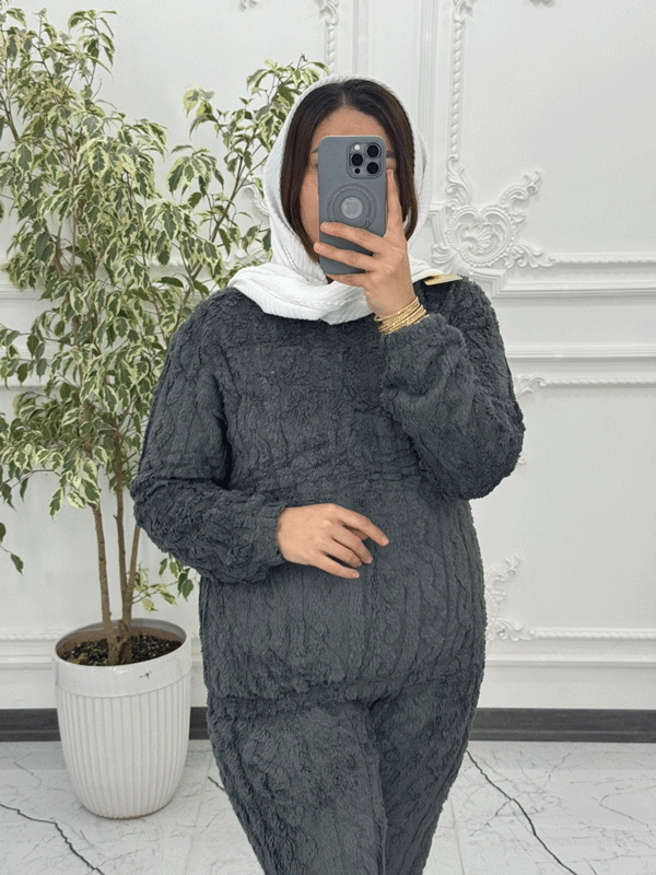 ست بلوز شلوار تدی برجسته 6827 — تصویر ۸