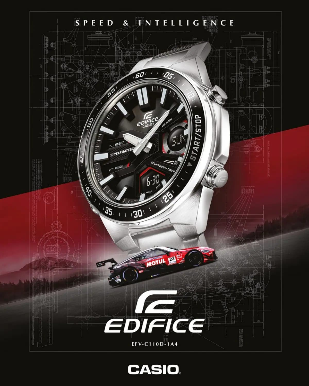 ساعت مچی مردانه EDIFICE کاسیومدل CASIO -EFV-C110D-1A4VDF — تصویر ۲