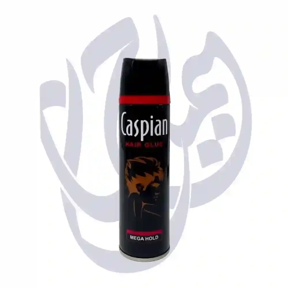 اسپری چسب مو مشکی کاسپین حجم 150میل CASPIAN HAIR GLUE MEGA HOLD