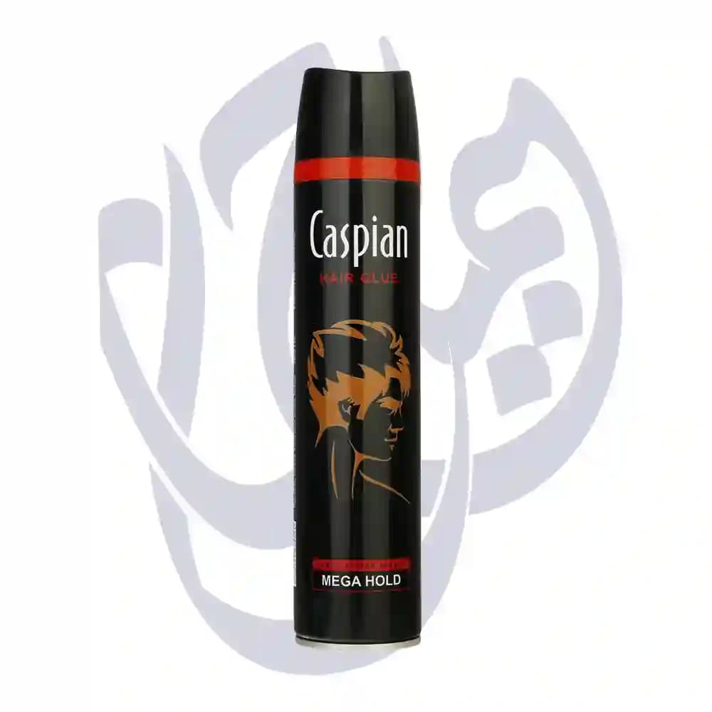 اسپری چسب مو مشکی کاسپین حجم 250 میل CASPIAN HAIR GLUE MEGA HOLD