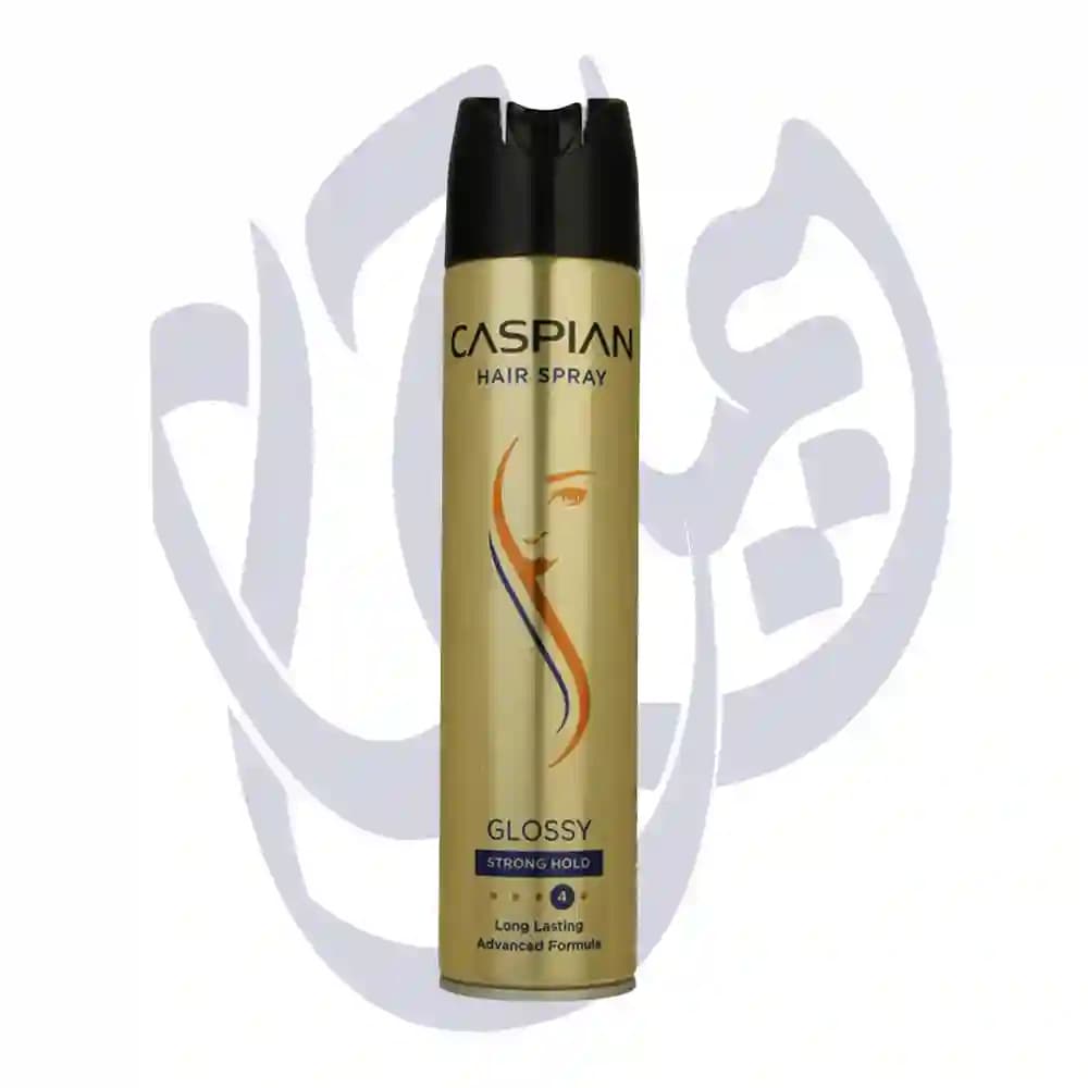 اسپری حالت دهنده و براق کننده طلایی کاسپین شماره 4 حجم 250میل GLOSSY
