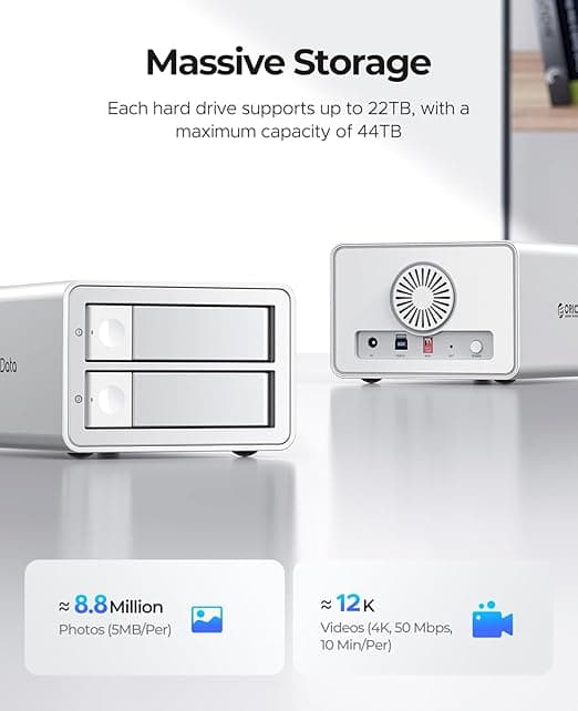 باکس هارد ۲ عددی اوریکو ORICO MacData 9928RU3 با پشتیبانی RAID — تصویر ۴