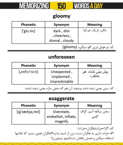 دانلود کتاب یادگیری ۱۵۰ کلمه انگلیسی در روز — تصویر ۴