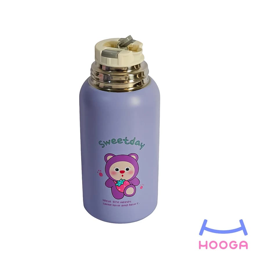 فلاسک کیف دار طرح خرس بنفش — تصویر ۵