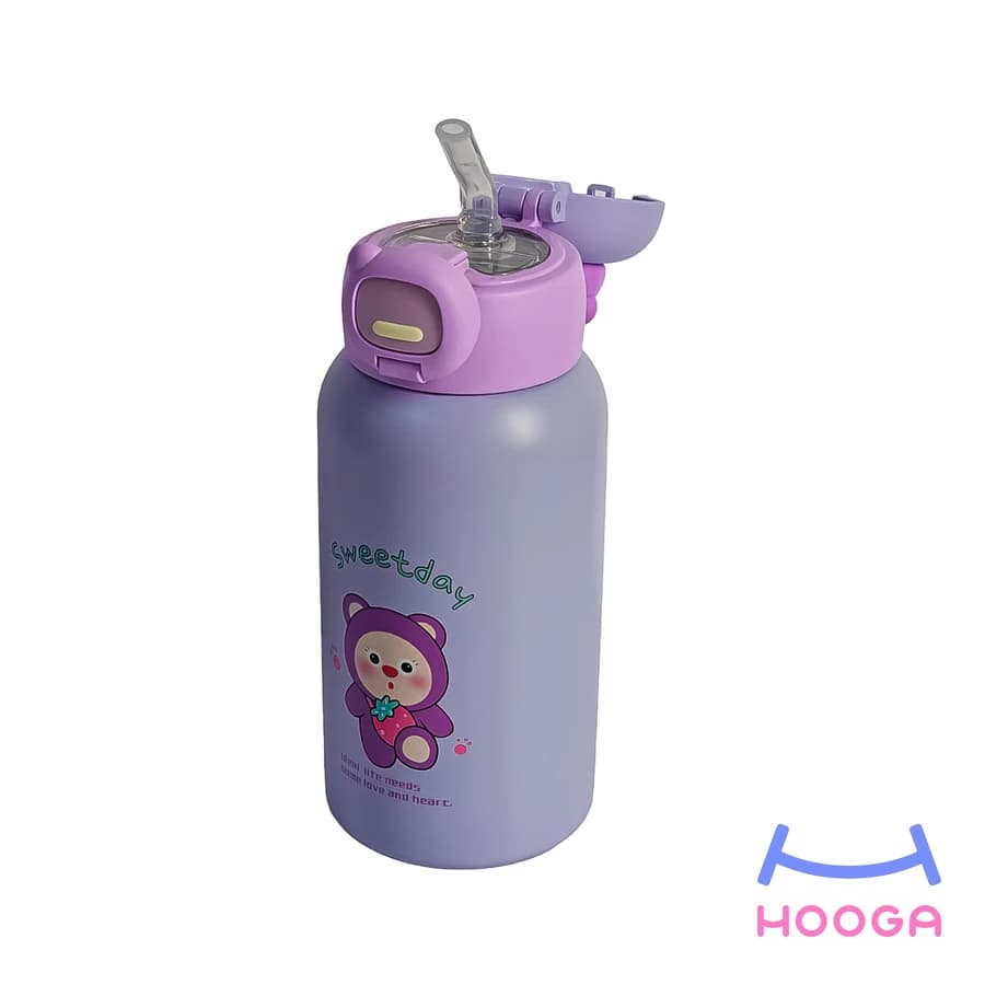 فلاسک کیف دار طرح خرس بنفش — تصویر ۳