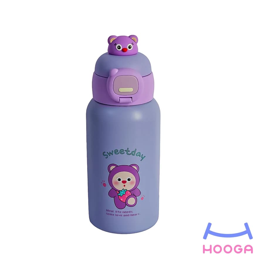 فلاسک کیف دار طرح خرس بنفش — تصویر ۲