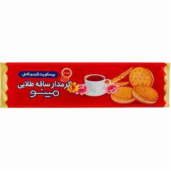 بیسکویت کرمدار ساقه طلایی مینو 192 گرم