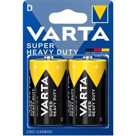 باتری زینک کربن بزرگ سایز D Heavy Duty بسته 2 عددی وارتا