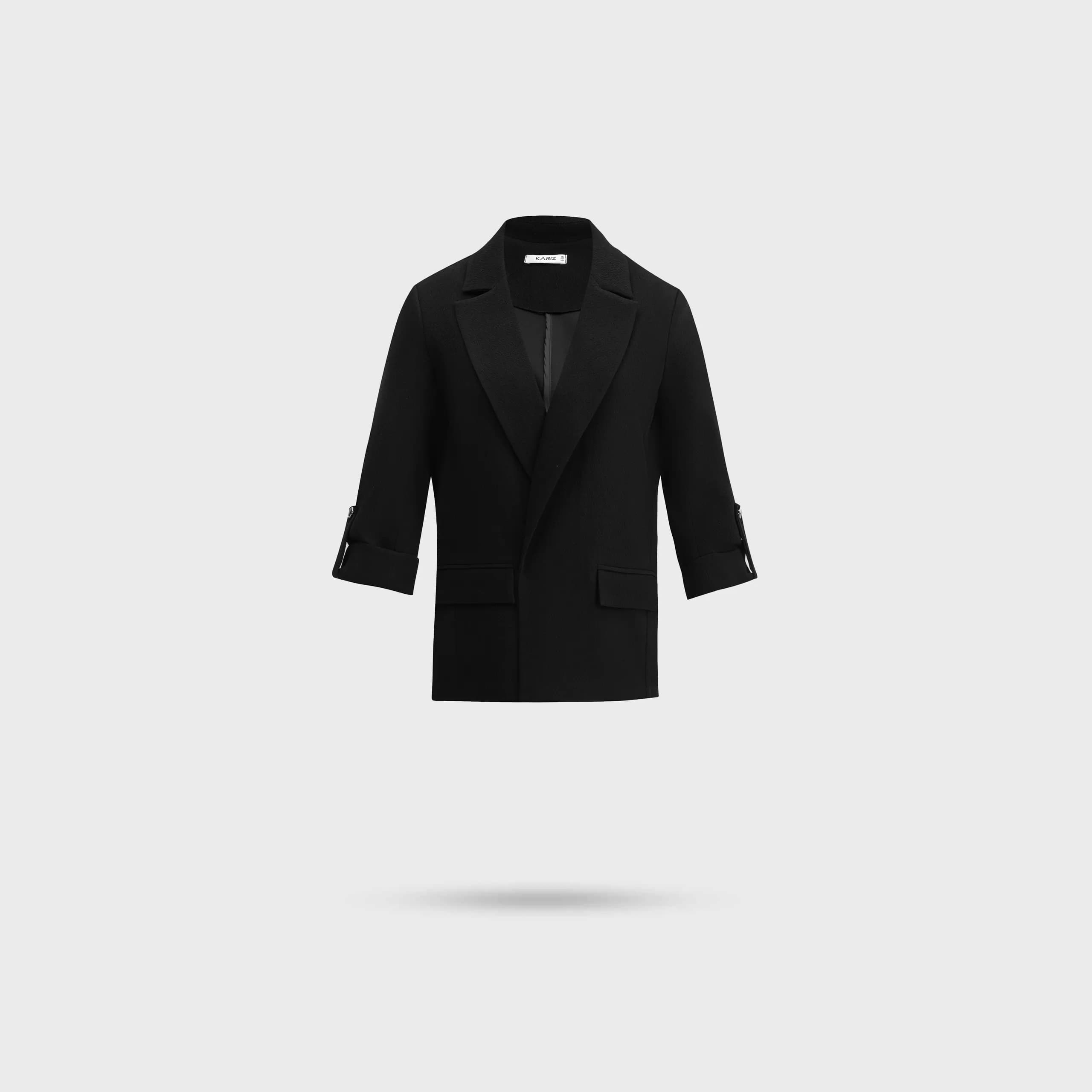 کت یقه انگلیسی آستین دکمه مدل 120466 — تصویر ۲
