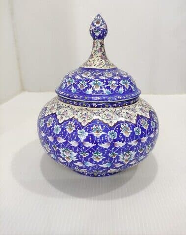 شکلات خوری درب دار میناکاری شده