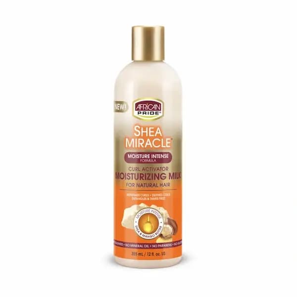 مرطوب کننده و آبرسان موی فر آفریکن پراید شیا میراکل (African Pride Shea Miracle) | ضد وز و تعریف کننده فرهای ابریشمی و خوش حالت