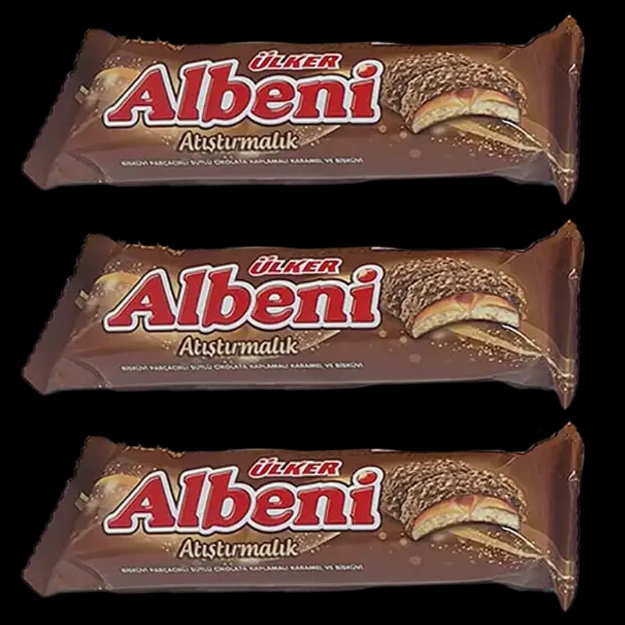 بیسکوئیت شکلاتی آلبنی (Albeni Atıştırmalık) اولکر 72 گرمی 3 عددی