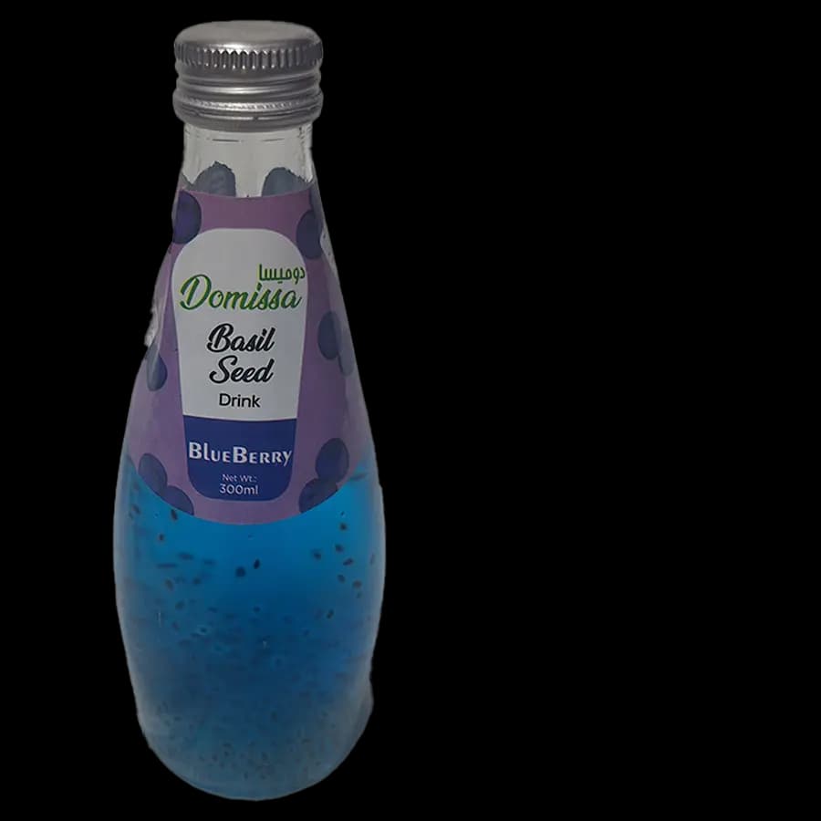 نوشیدنی تخم شربتی طعم بلوبری دومیسا (Domissa) 300 میل بسته 12 عددی — تصویر ۲