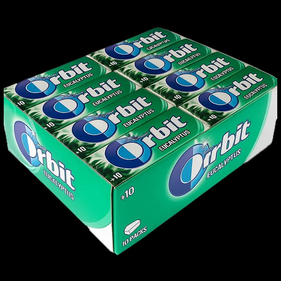 آدامس اوربیت بدون قند طعم اکالیپتوس اصل بسته 30 عددی
