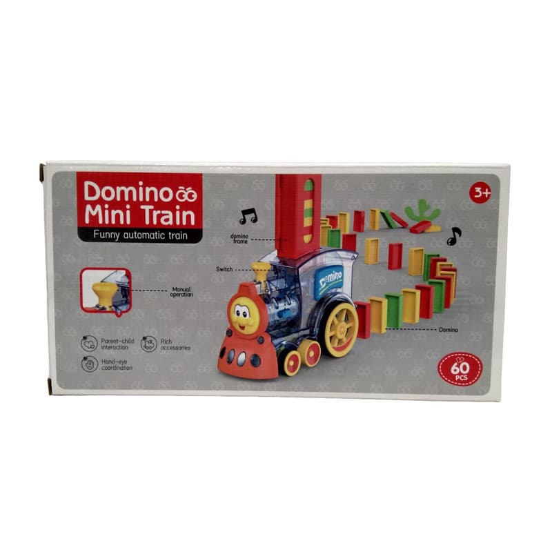 قطار بازی ناب سل مدل موزیکال چراغدار دومینو 60 تکه DOMINO MINI TRAIN 60 PCS — تصویر ۴