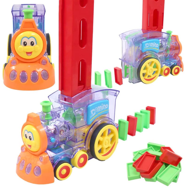 قطار بازی ناب سل مدل موزیکال چراغدار دومینو 60 تکه DOMINO MINI TRAIN 60 PCS — تصویر ۵