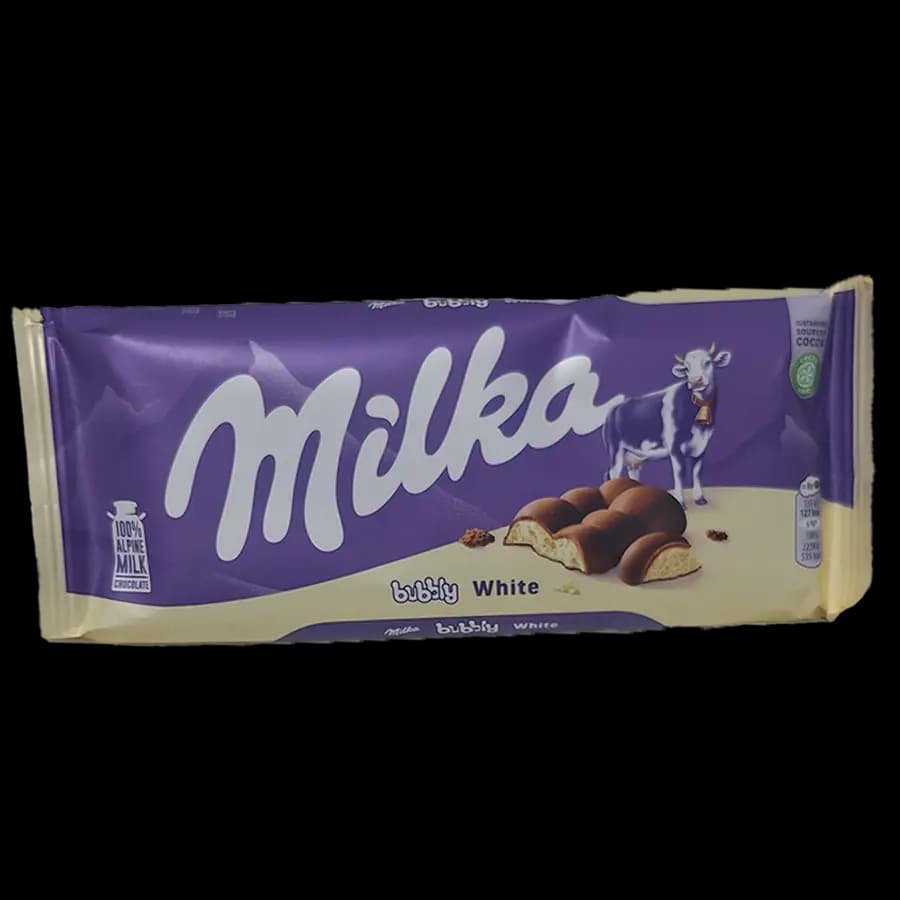 شکلات میلکا مدل بابلی با مغز شکلات سفید (white) 100 گرمی