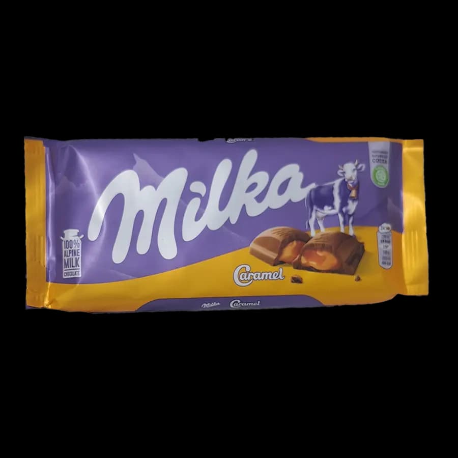 شکلات میلکا با مغز کارامل (Caramel) 100 گرمی