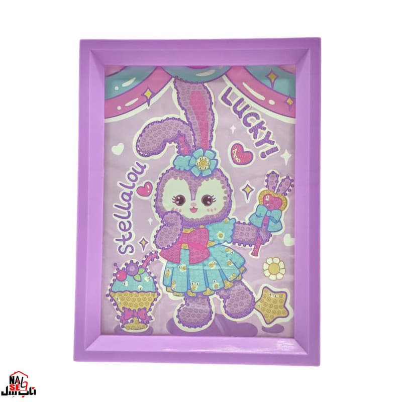 بازی آموزشی ناب سل مدل تابلو نقاشی الماسی خرگوش بامزه RABBIT LUCKY NAAB004 — تصویر ۵