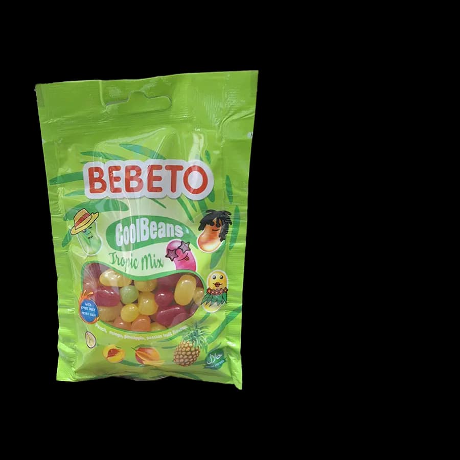 پاستیل ببتو مدل کول بینز (CoolBeans) مخلوط میوه استوایی 60 گرمی بسته 18 عددی — تصویر ۳