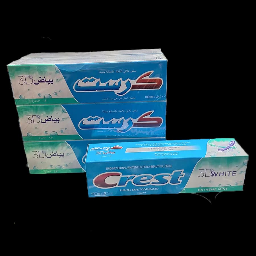 خمیر دندان کرست مدل سفیدکننده سه‌بعدی (3D White) طعم نعناع 100 میل – عمده بسته 12 عددی