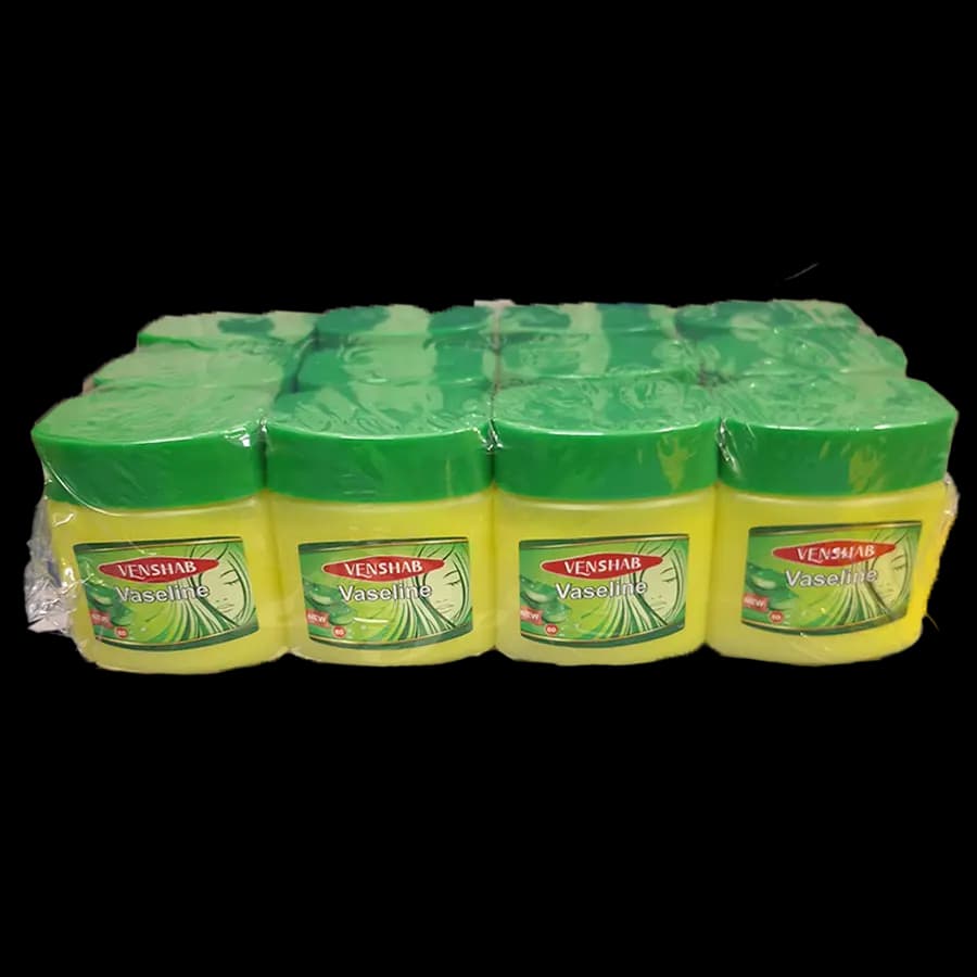 وازلین ونشاب سبز رنگ 80 گرمی – بسته 12 عددی
