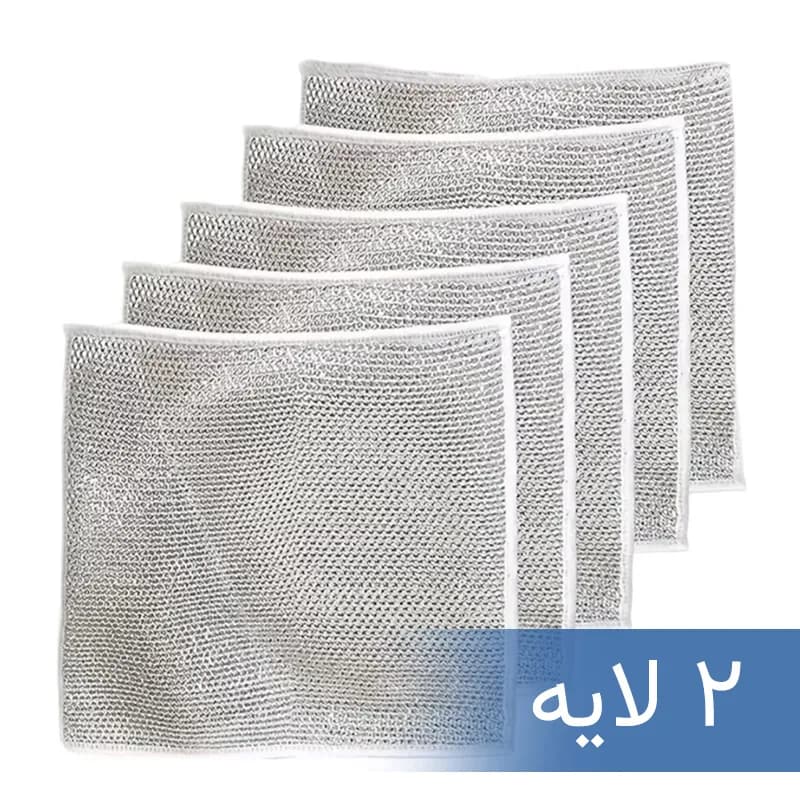 اسکاچ و دستمال توری مدل دو لایه بسته 5 عددی کد522