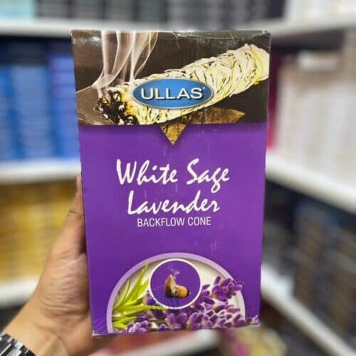 فروش عمده پک 12 عددی عود آبشاری لوندر مریم گلی White Sage Lavender برند اولاس (ULLAS)