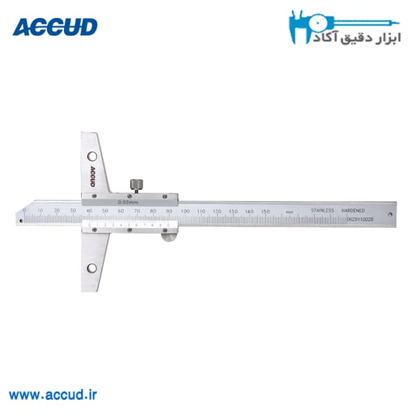 عمق سنج سوراخ دار 20 سانتی متر accud (اکود با گارانتی شرکتی) مدل 175-008-11