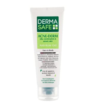 ژل آنتی آکنه و ضد جوش پوست چرب 75 میل درما سیف Derma Safe Anti Acne Gel 75ml — تصویر ۲