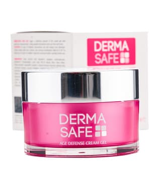 کرم ژل ضد چروک و مغذی پوست صورت و گردن 50میل درما سیف Derma Safe Age Defense Cream Gel 50ml