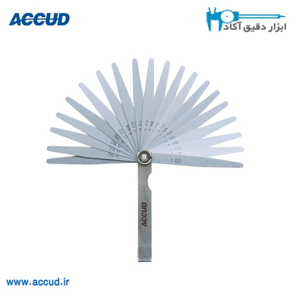 فیلر فولادی 30سانتیمتر 0.02 الی 1میلیمتر Accud (اکود با گارانتی شرکتی) مدل 915-100-17 — تصویر ۲