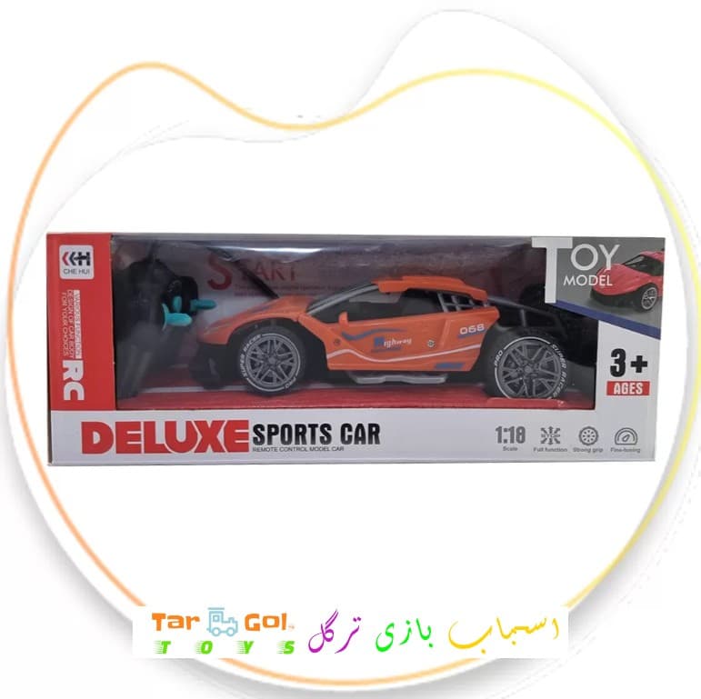 اسباب بازی ماشين كنترلی شارژی اسپرت DELUXE-CAR مقياس 1:18