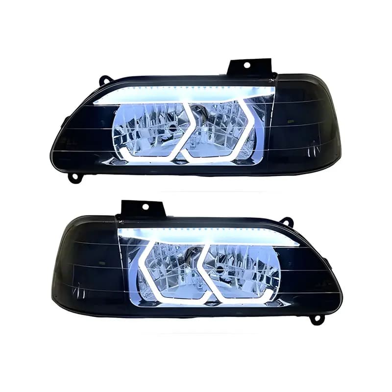 چراغ جلو اسپرت پراید 131 و صبا طرح BMW ابرو سه بعدی (مات) — تصویر ۲