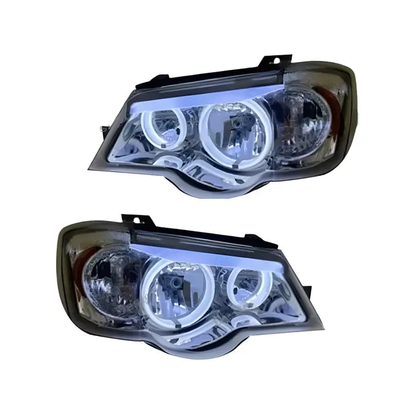 چراغ جلو اسپرت پراید 111 و 132 طرح باکستر ابرو سه بعدی (مات)
