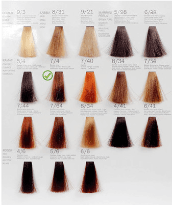 رنگ مو فشینلی بلوند مسی (7.4) Copper Blonde Fascinelle — تصویر ۲