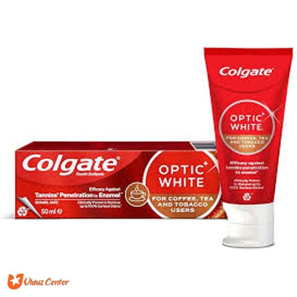 خمیر دندان سفید کننده کلگیت مدل Optic White حجم 50 میل — تصویر ۲