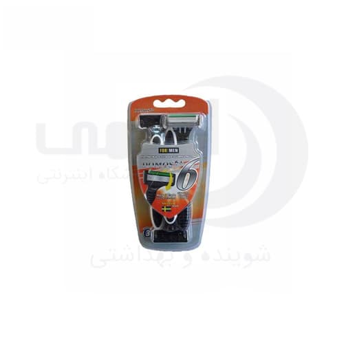 خودتراش دوموس 6 تیغ مناسب آقایان بسته 3 عددی domos — تصویر ۲
